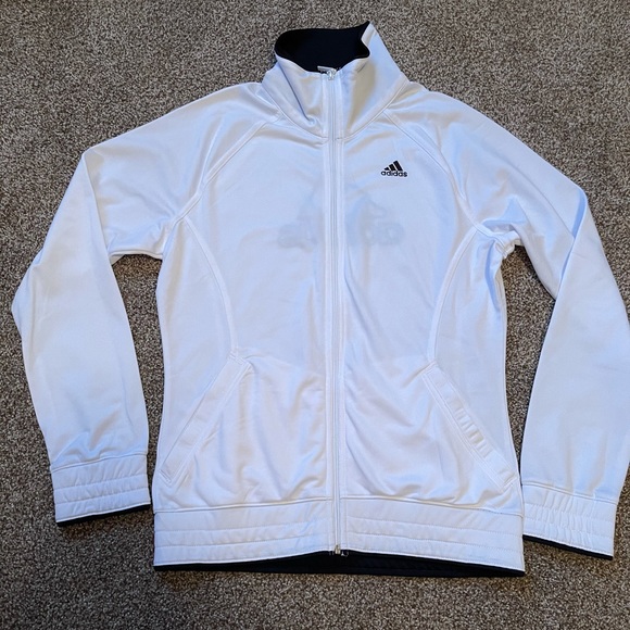 Adidas white and black jacket Size Small - Picture 2 of 7